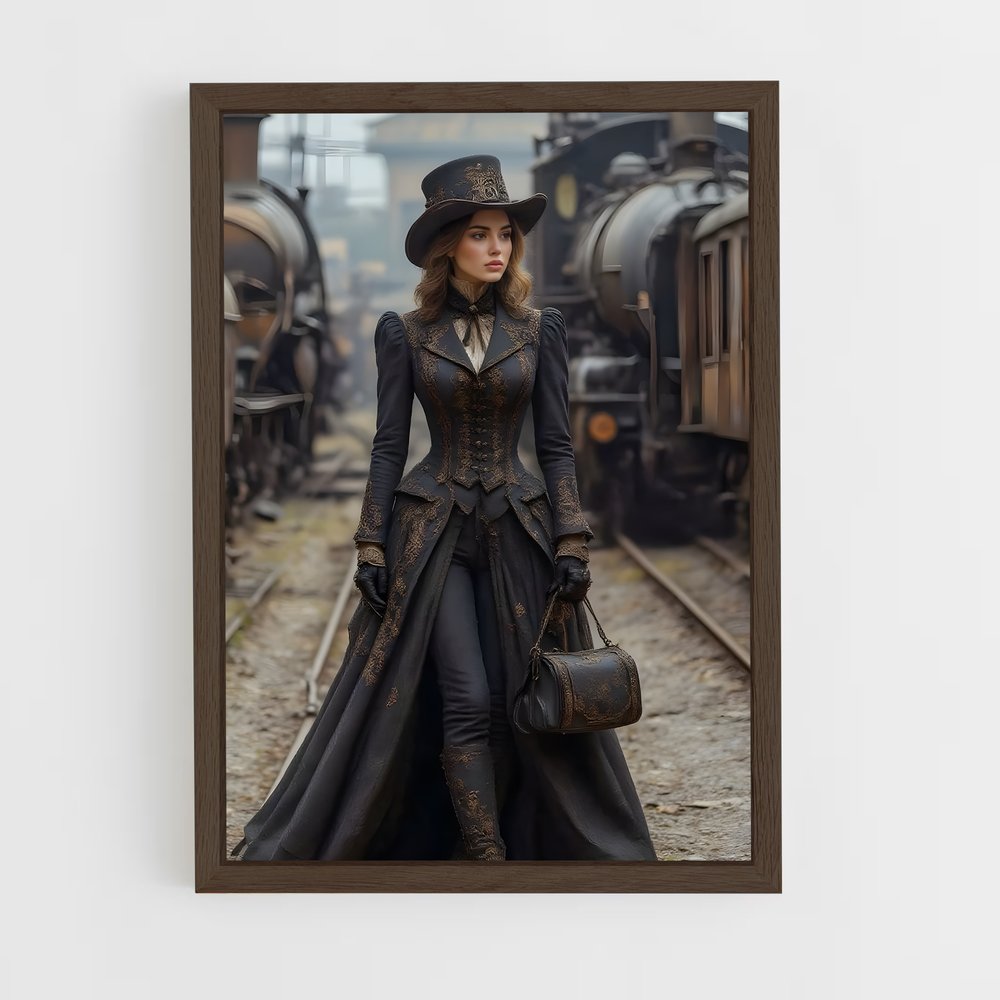 ap-steam punk-1 cadre Bois foncé