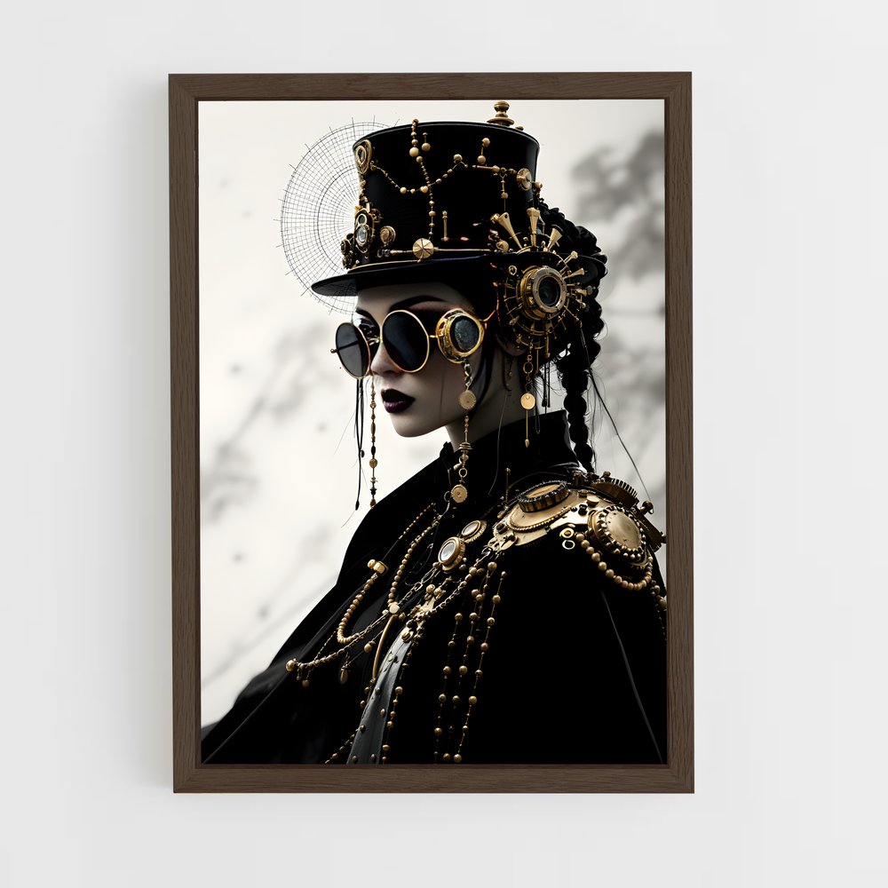 ap-steam punk-11 cadre Bois foncé