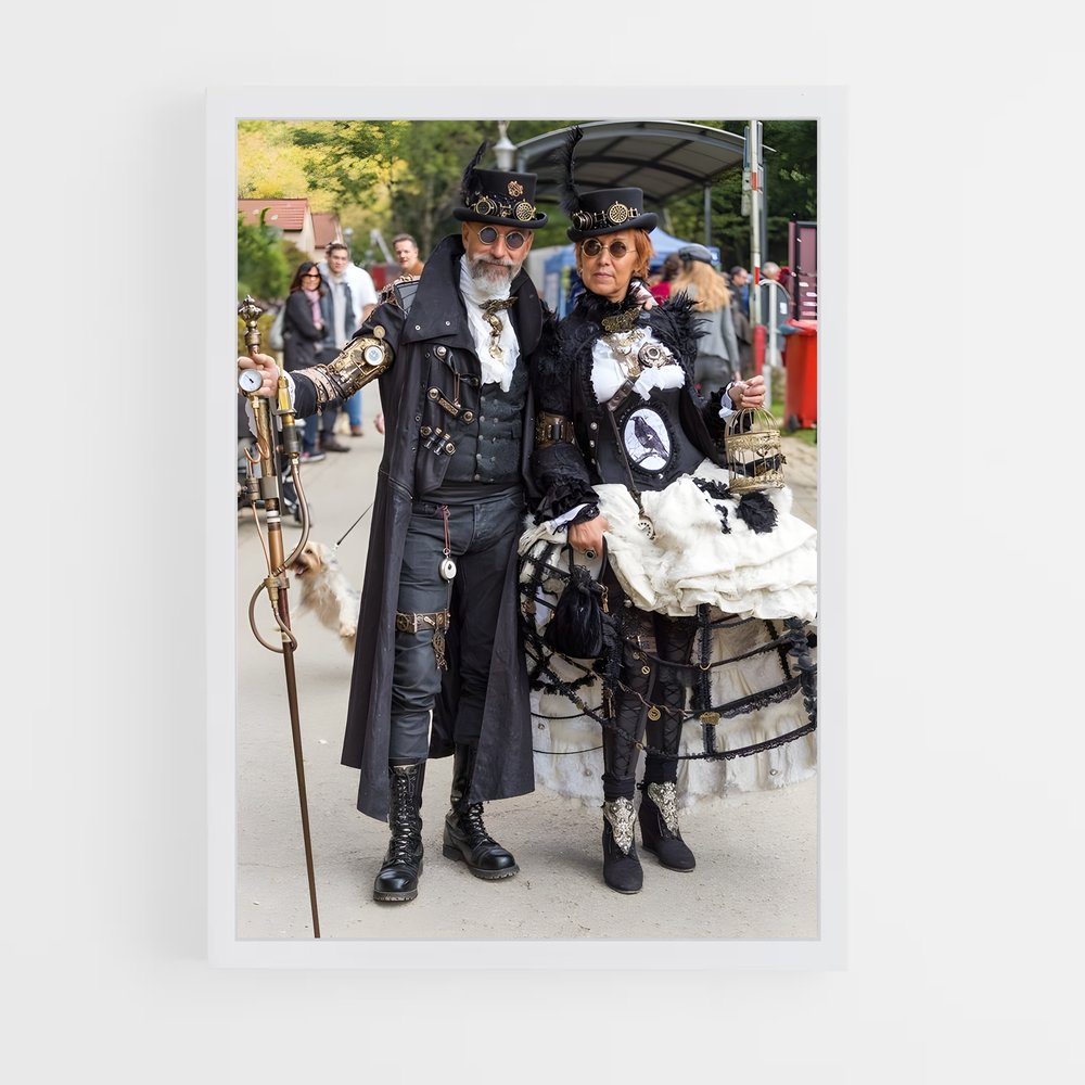 ap-steam punk-5 cadre Blanc