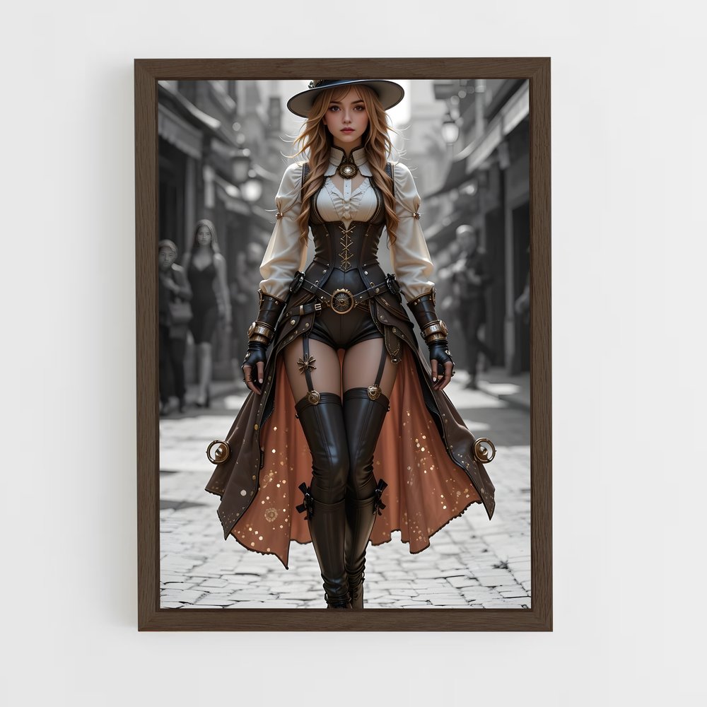 ap-steam punk-6 cadre Bois foncé