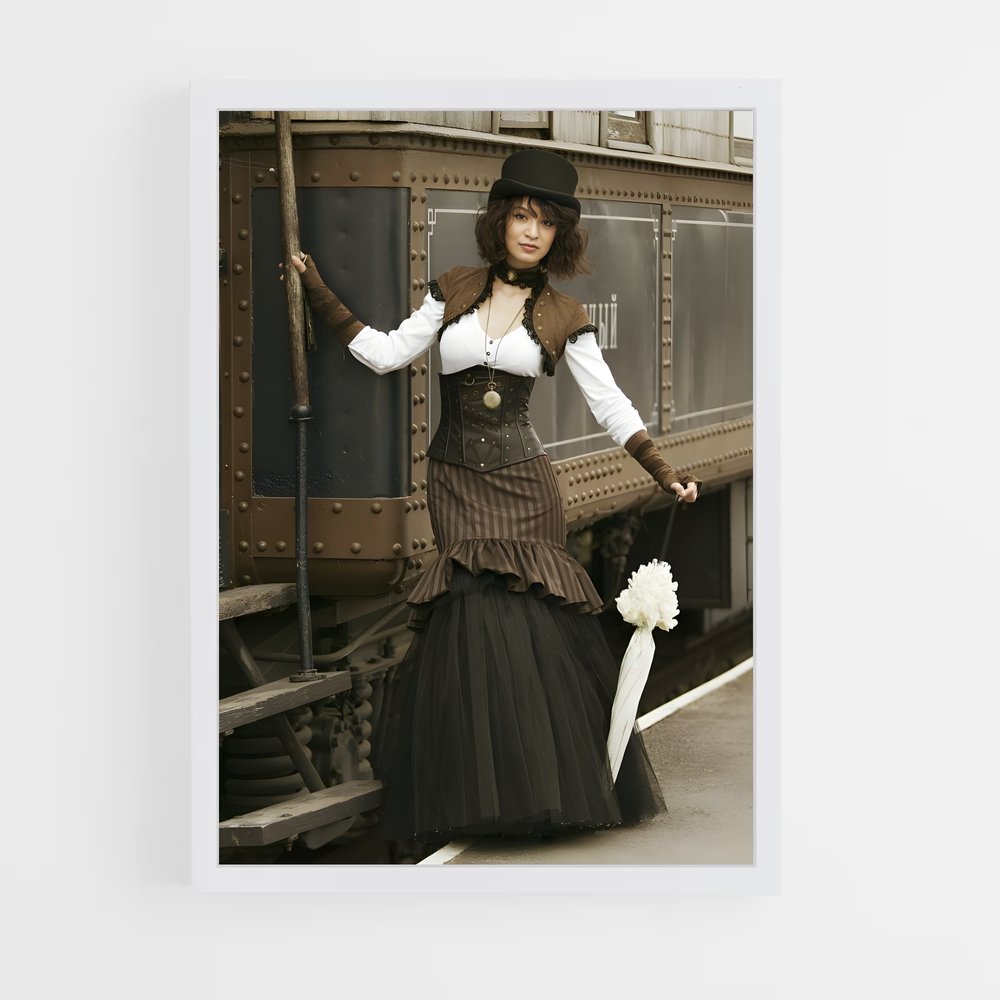 ap-steam punk-8 cadre Blanc