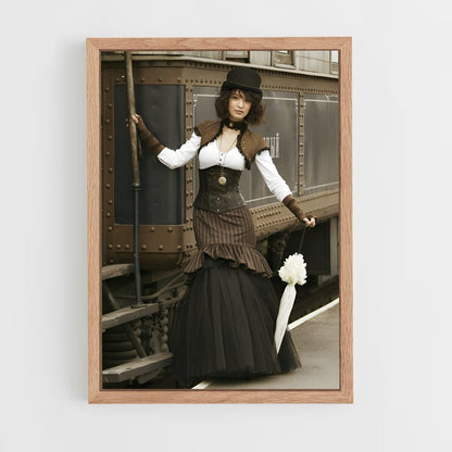 ap-steam punk-8 cadre Bois clair