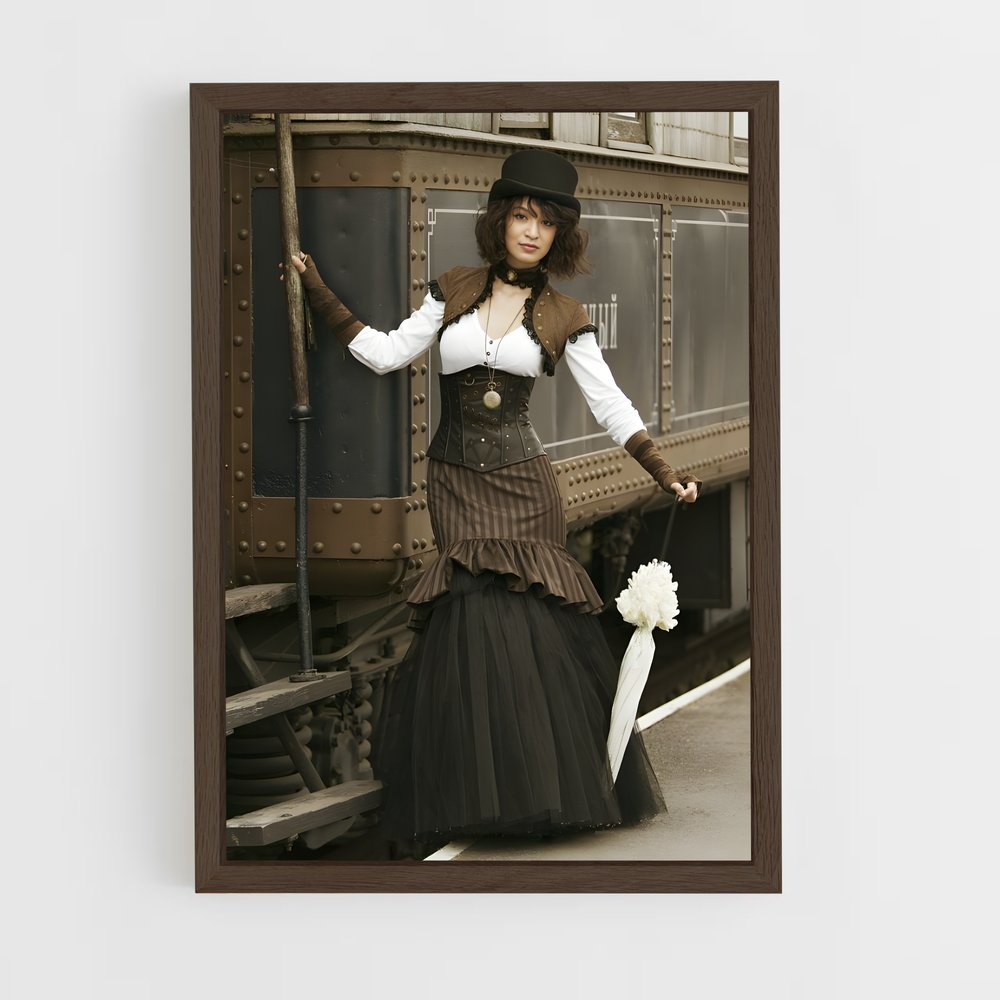ap-steam punk-8 cadre Bois foncé