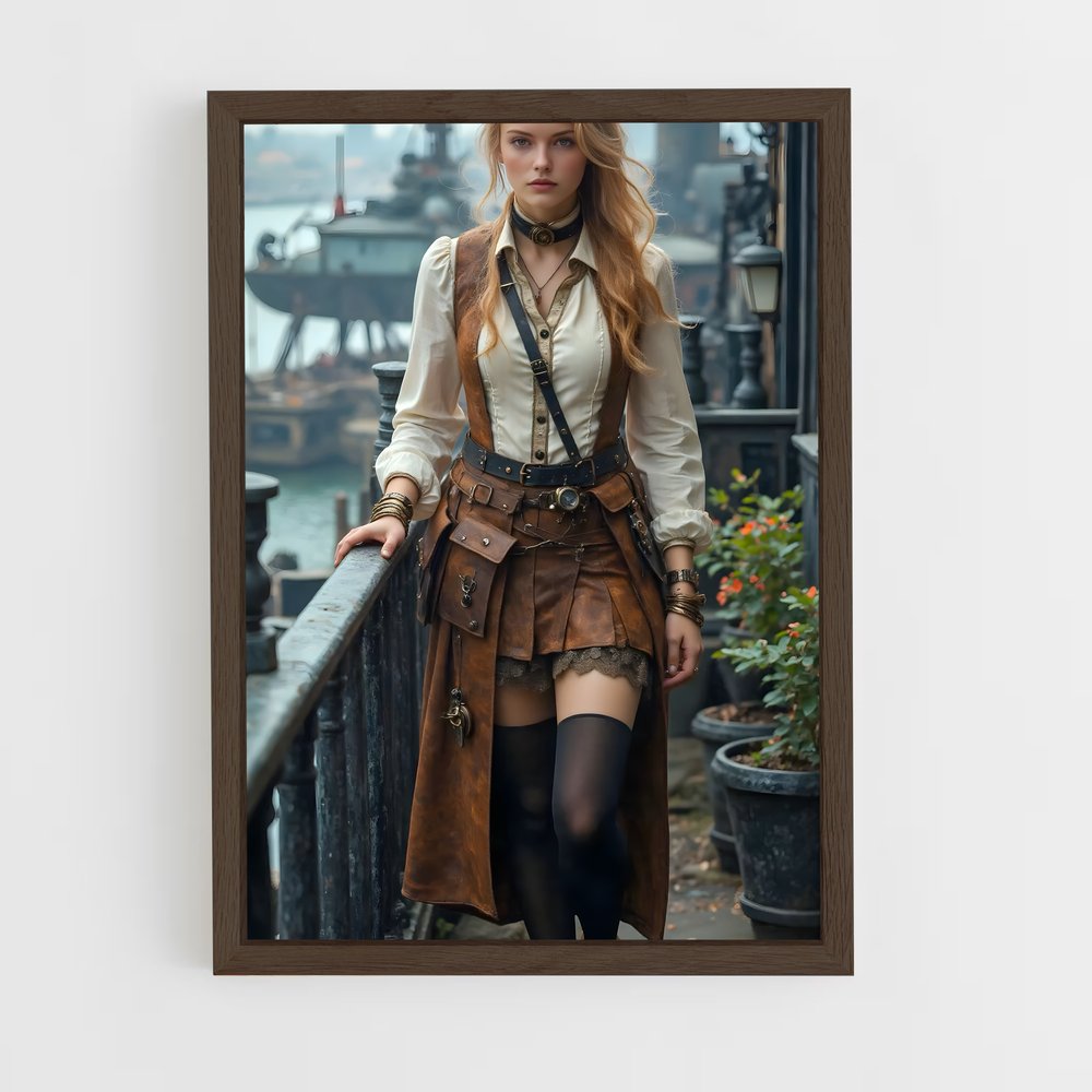 ap-steam punk-9 cadre Bois foncé
