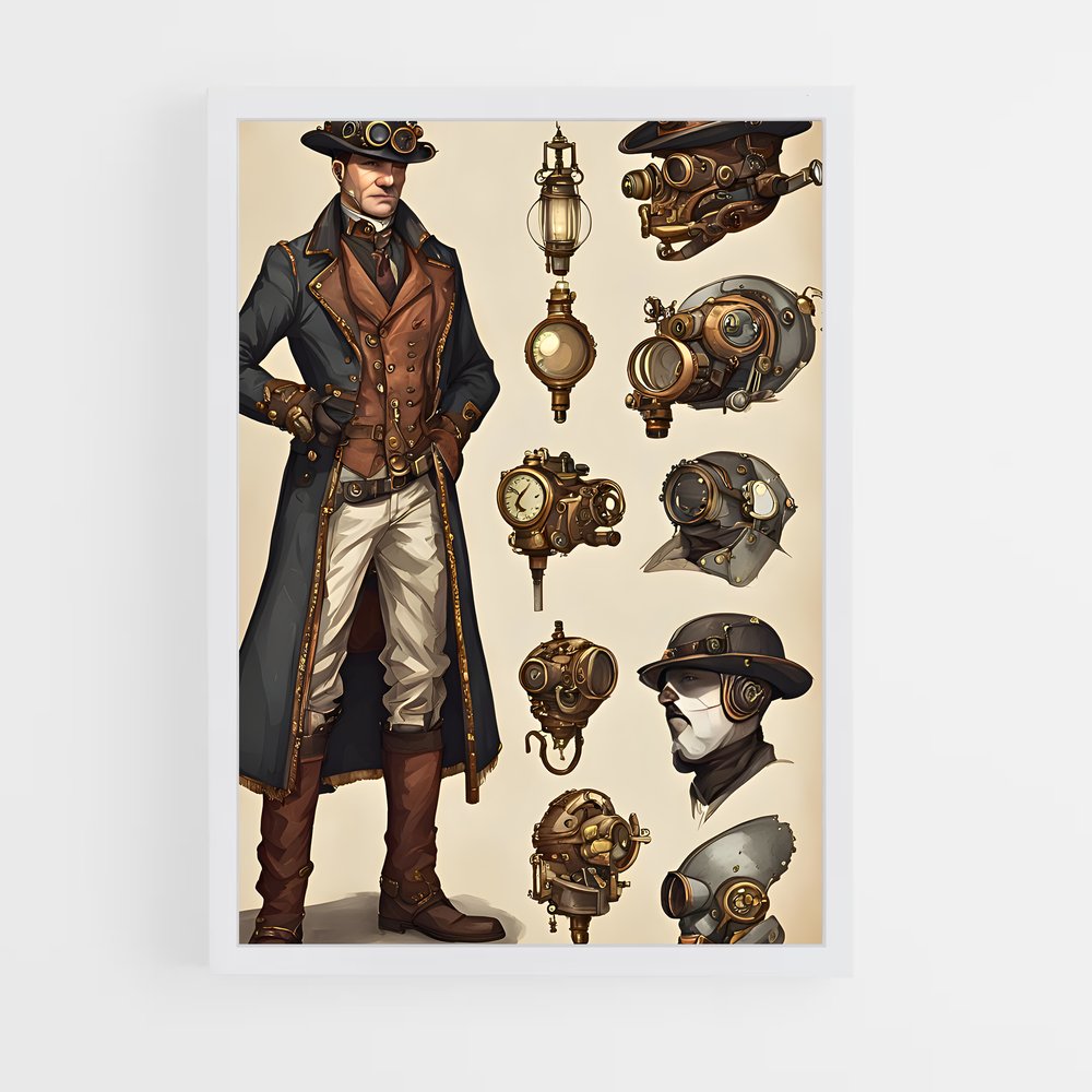 ap-steampunk-3 cadre Blanc