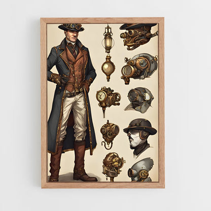 ap-steampunk-3 cadre Bois clair