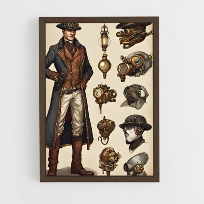 ap-steampunk-3 cadre Bois foncé