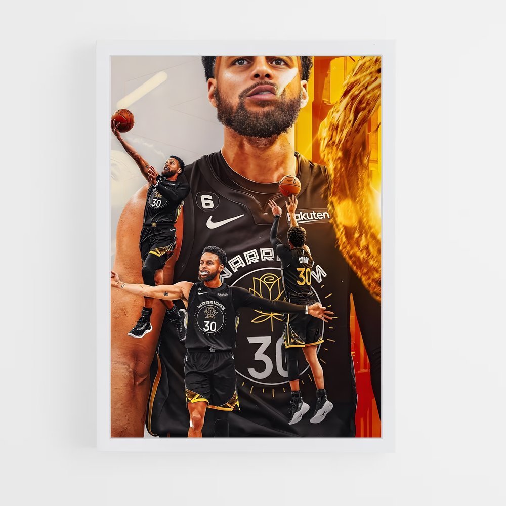 ap-stephen curry-4 cadre Blanc