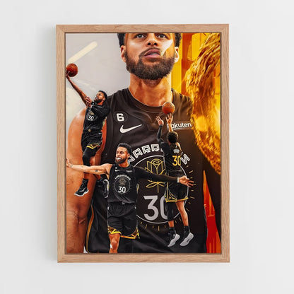ap-stephen curry-4 cadre Bois clair