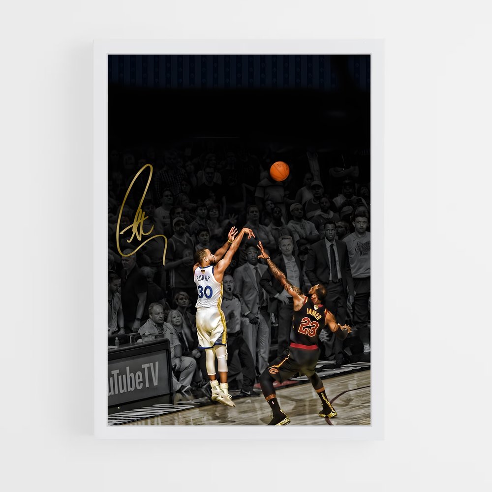 ap-stephen curry-9 cadre Blanc