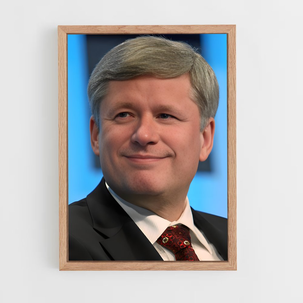 ap-stephen harper-1 cadre Bois clair