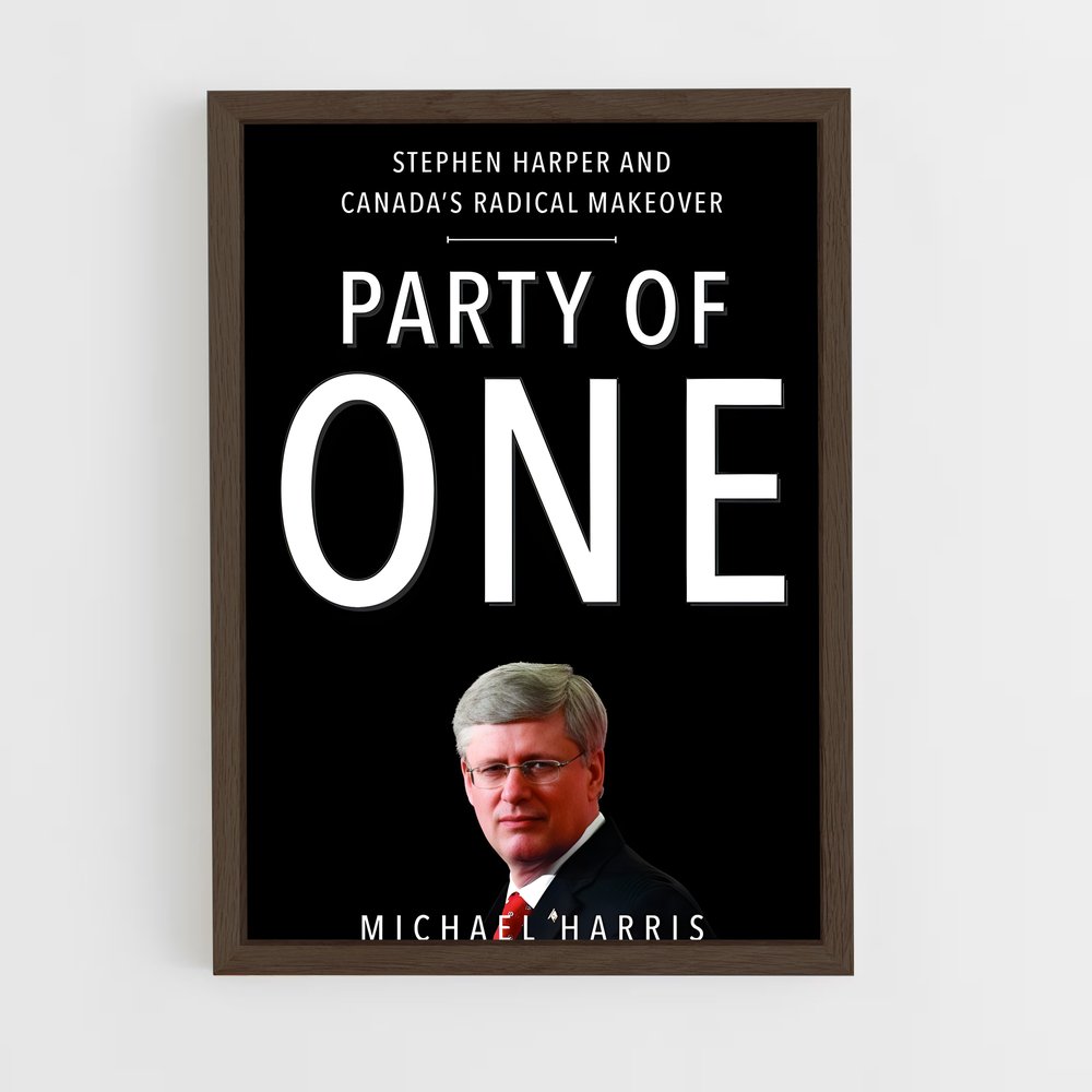 ap-stephen harper-2 cadre Bois foncé