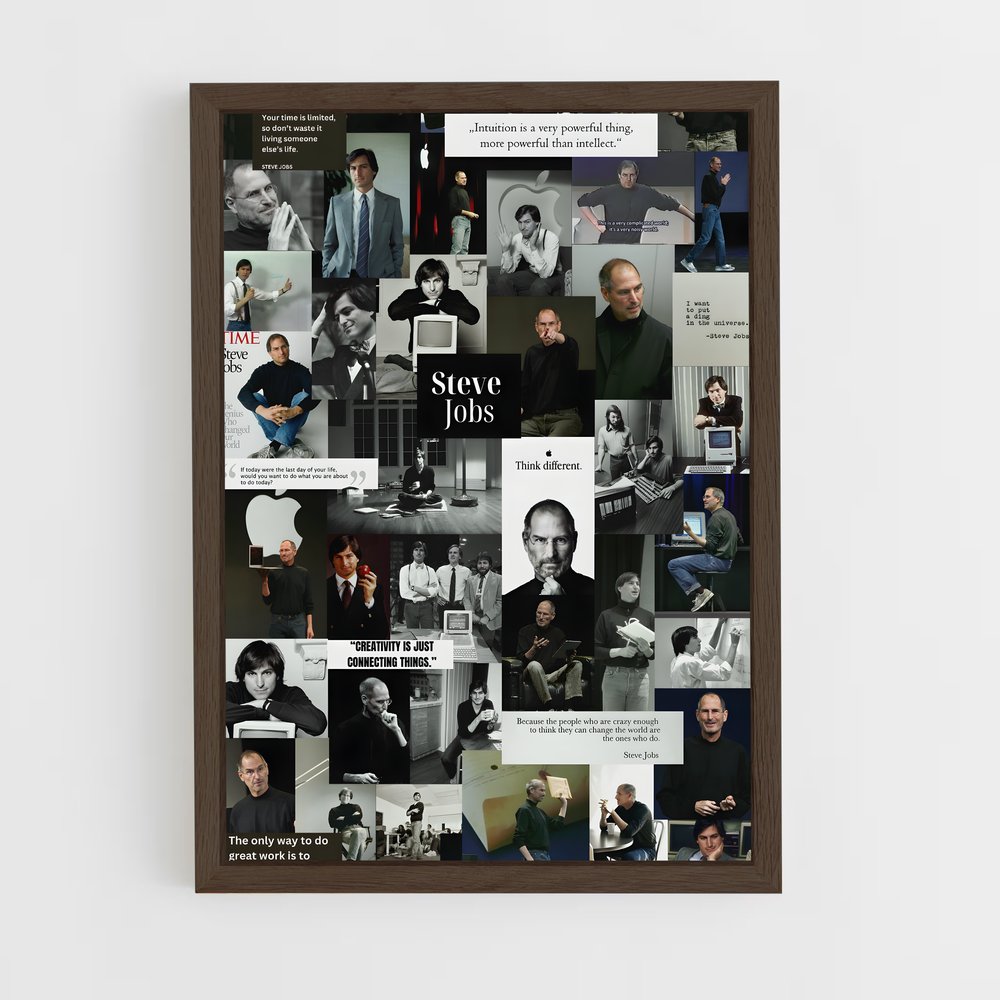 ap-steve jobs-1 cadre Bois foncé