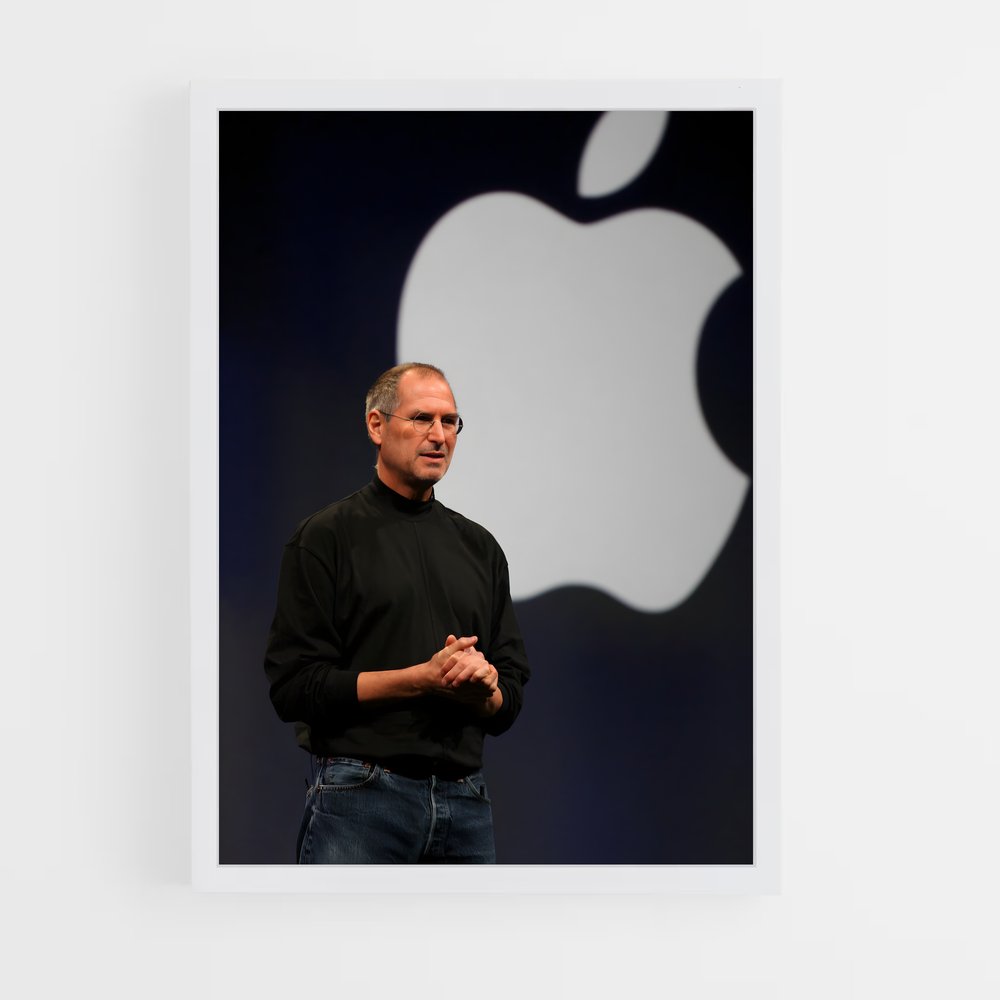 ap-steve jobs-4 cadre Blanc