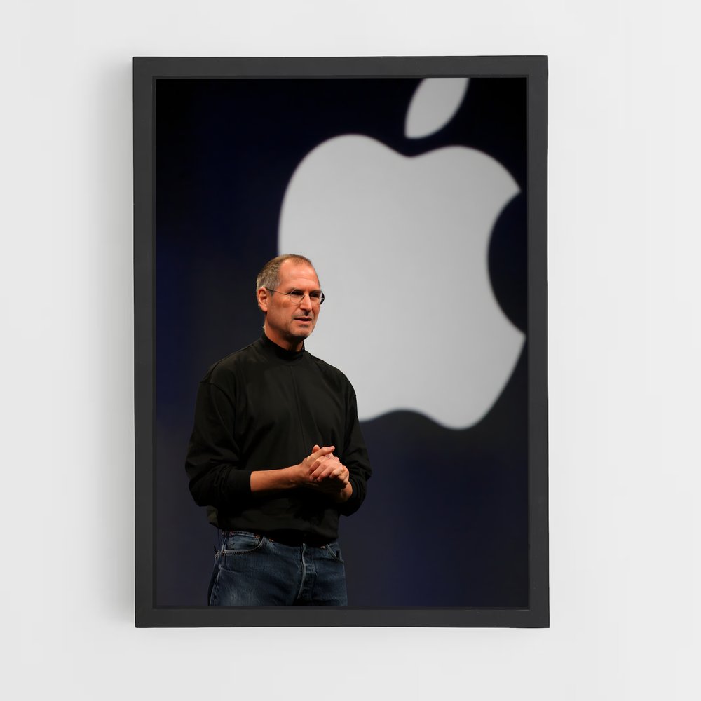 ap-steve jobs-4 cadre Noir