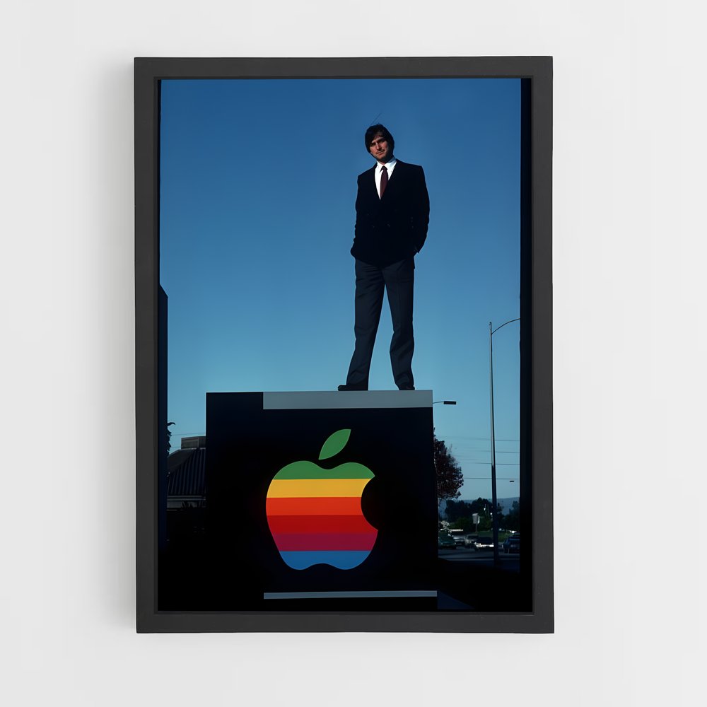 ap-steve jobs-6 cadre Noir