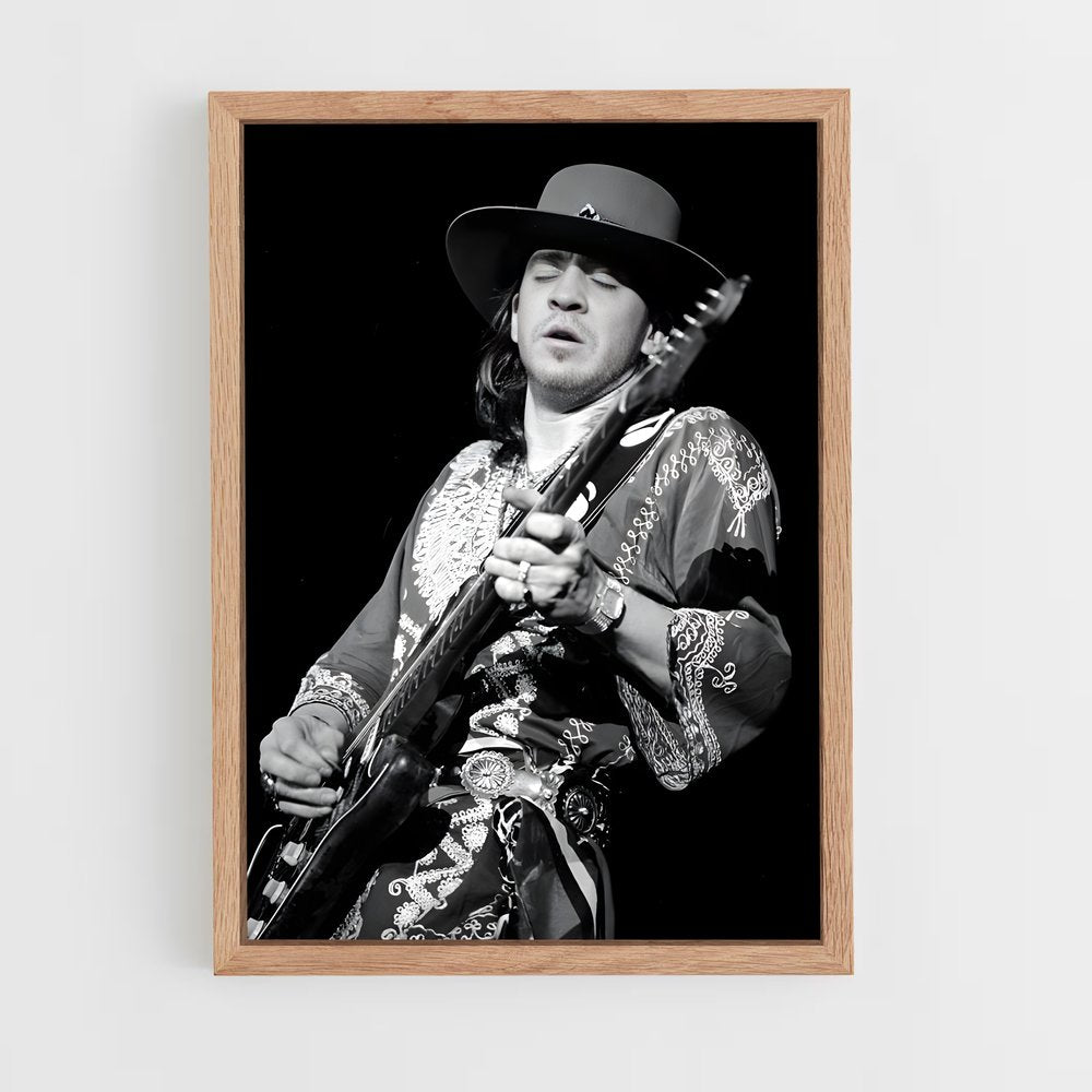 ap-stevie ray vaughan-1 cadre Bois clair
