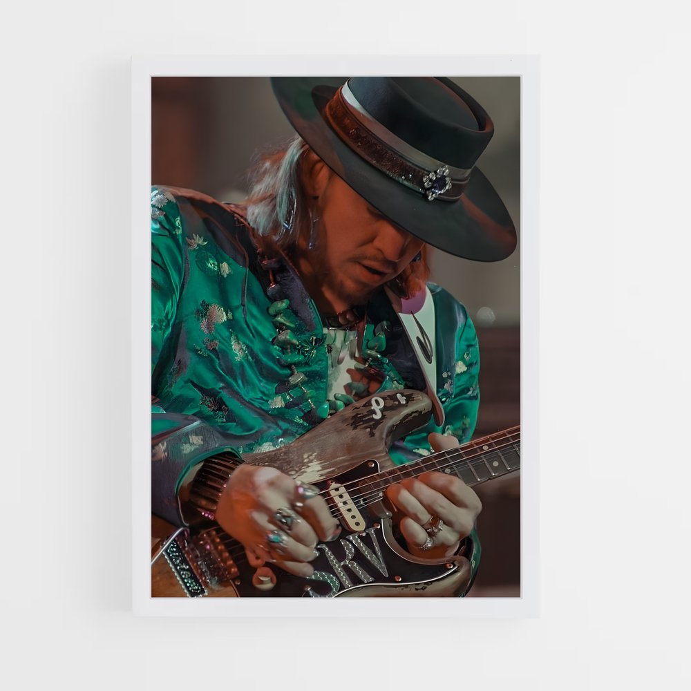 ap-stevie ray vaughan-2 cadre Blanc