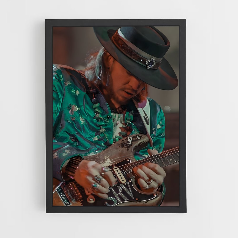 ap-stevie ray vaughan-2 cadre Noir