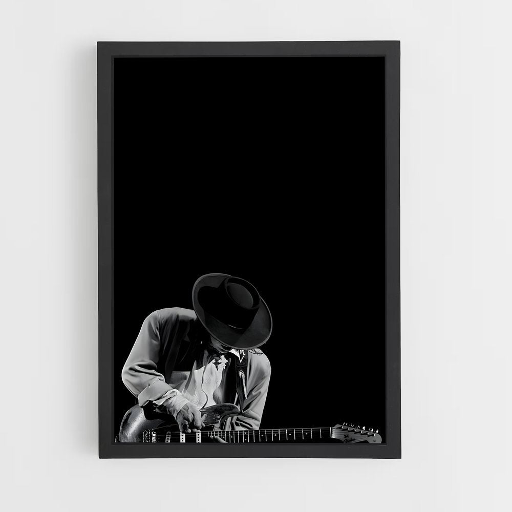 ap-stevie ray vaughan-4 cadre Noir