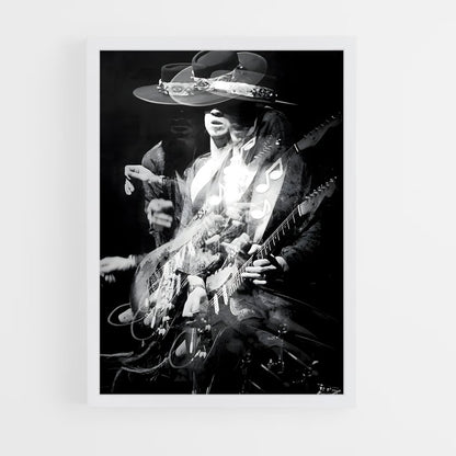 ap-stevie ray vaughan-5 cadre Blanc
