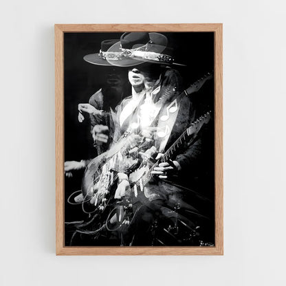 ap-stevie ray vaughan-5 cadre Bois clair