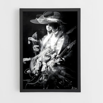 ap-stevie ray vaughan-5 cadre Noir