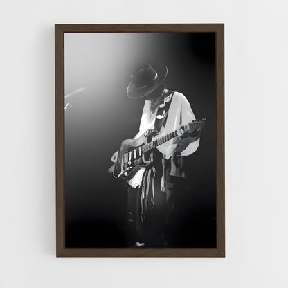 ap-stevie ray vaughan-7 cadre Bois foncé
