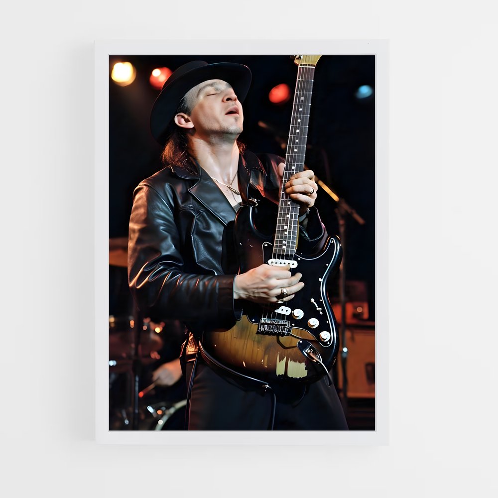 ap-stevie ray vaughan-9 cadre Blanc