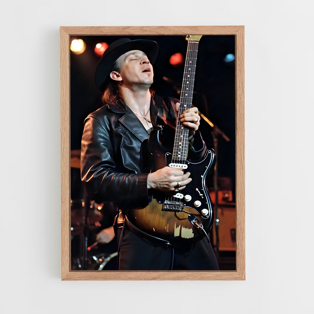 ap-stevie ray vaughan-9 cadre Bois clair