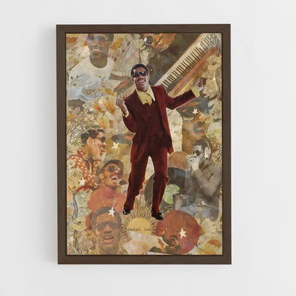 ap-stevie wonder-2 cadre Bois foncé