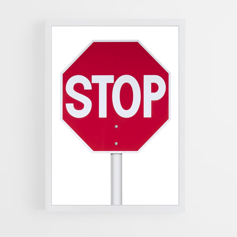 ap-stop sign-1 cadre Blanc