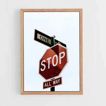 ap-stop sign-2 cadre Bois clair