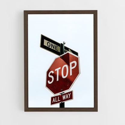 ap-stop sign-2 cadre Bois foncé