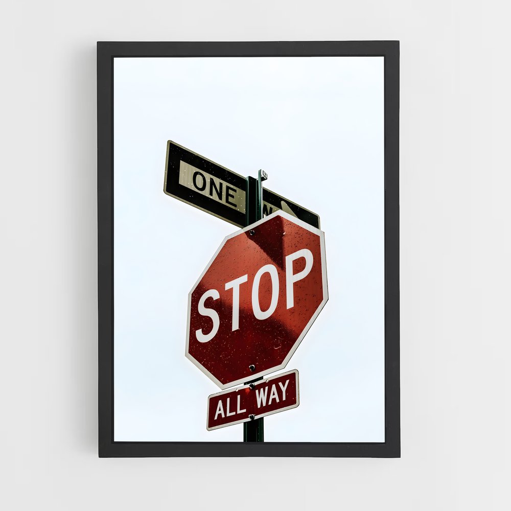 ap-stop sign-2 cadre Noir