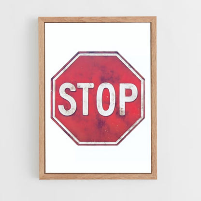ap-stop sign-3 cadre Bois clair