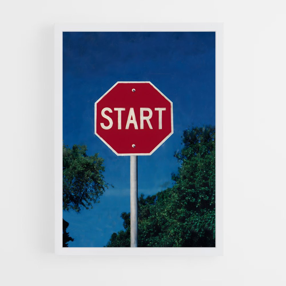 ap-stop sign-4 cadre Blanc