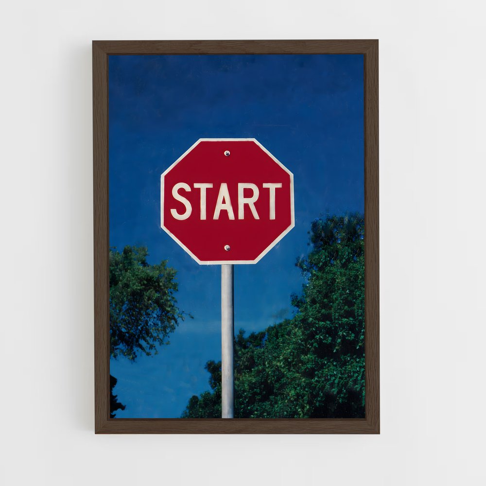 ap-stop sign-4 cadre Bois foncé