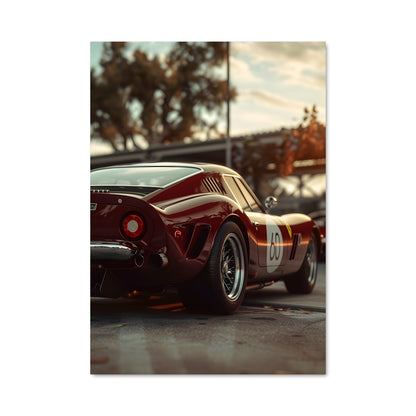 Poster Petite Voiture Rouge