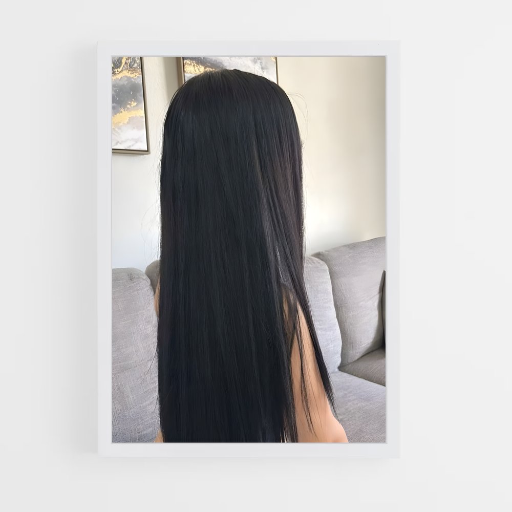 ap-straight hair-6 cadre Blanc