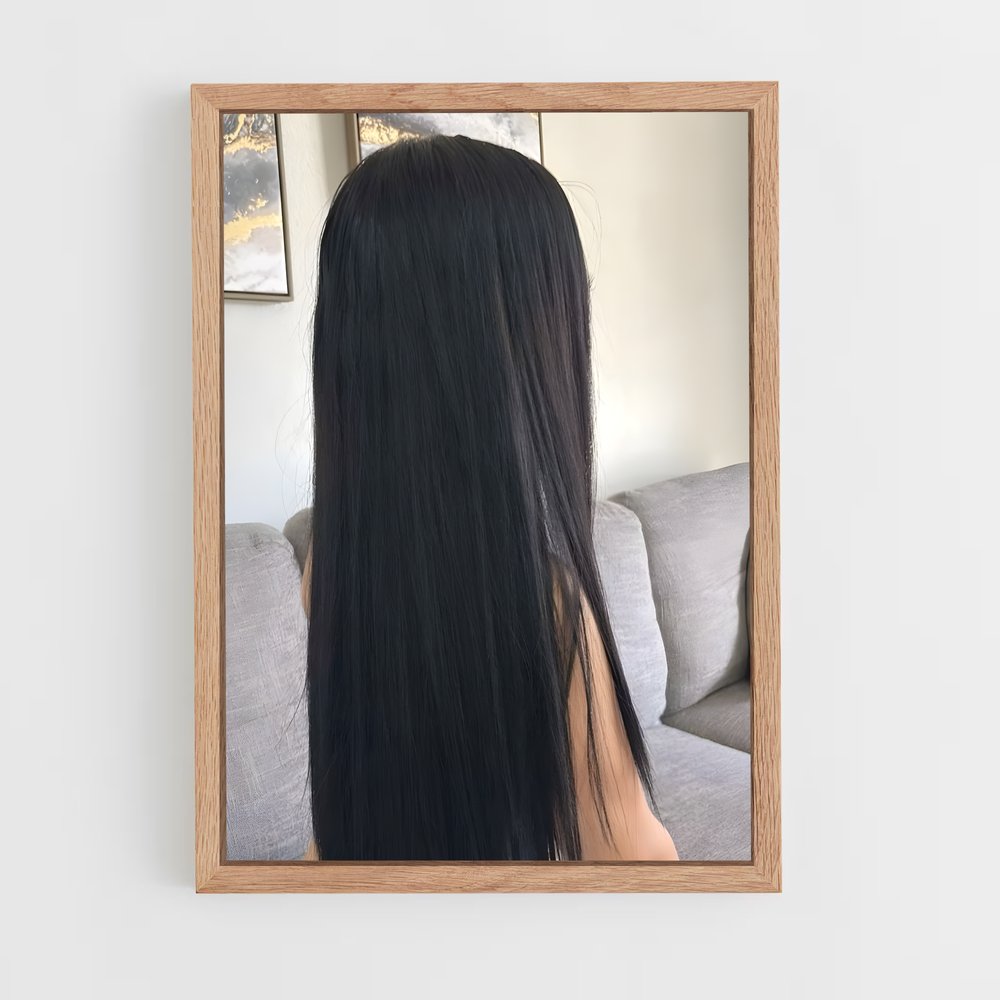 ap-straight hair-6 cadre Bois clair