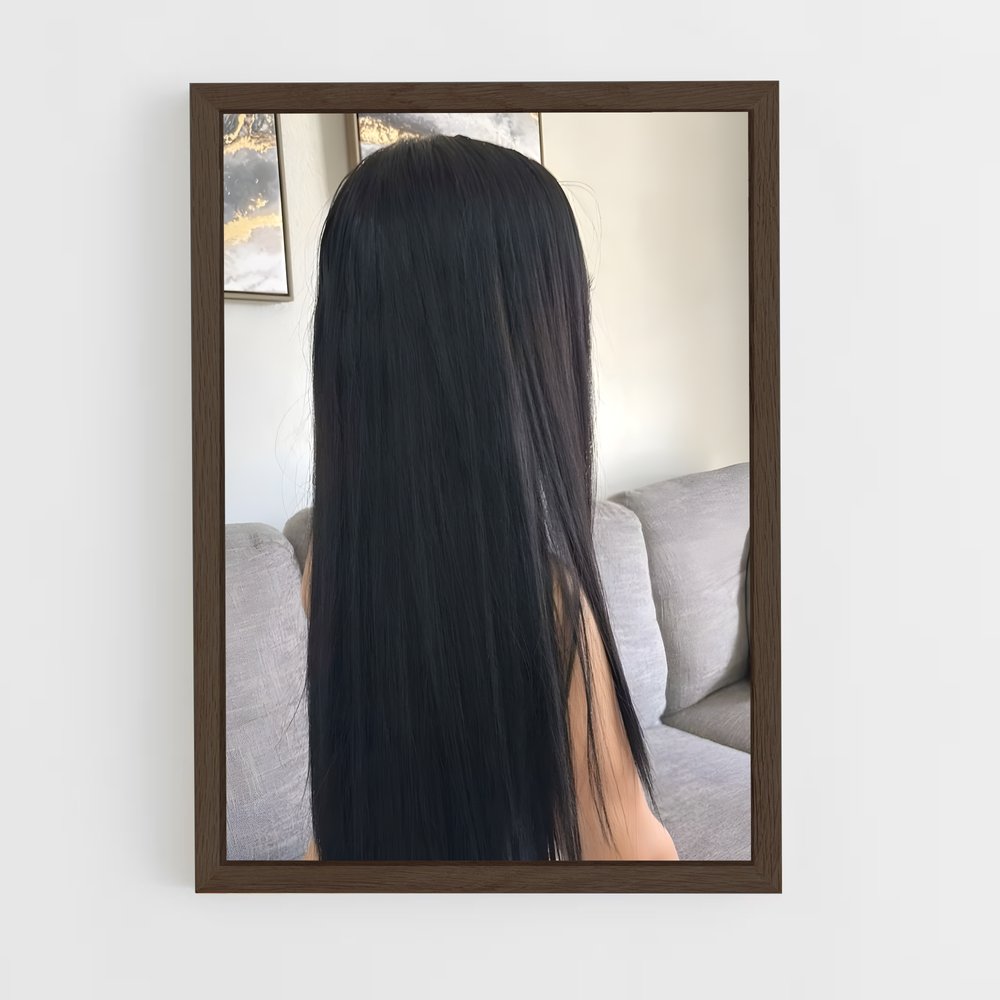 ap-straight hair-6 cadre Bois foncé