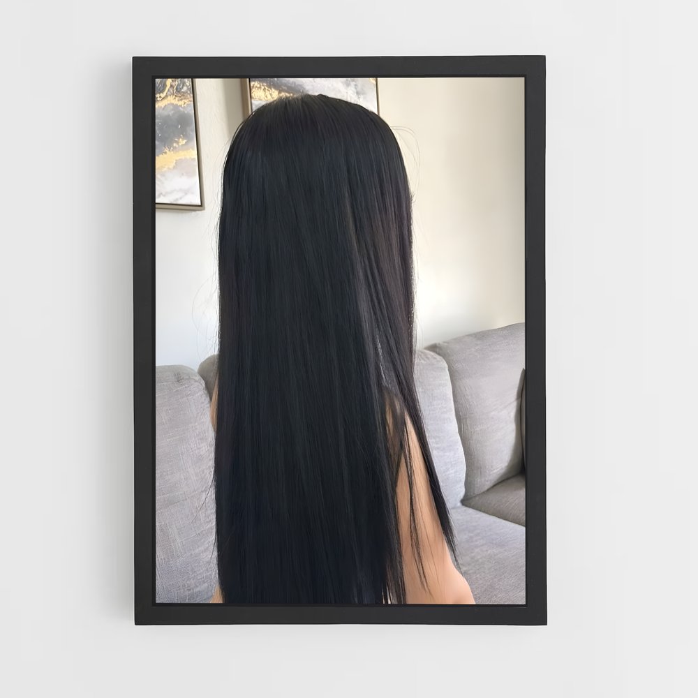 ap-straight hair-6 cadre Noir