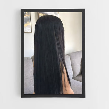ap-straight hair-6 cadre Noir