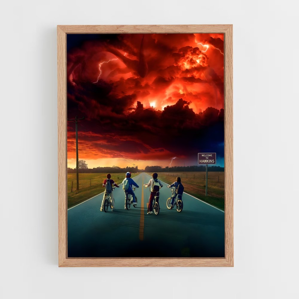 ap-stranger things-3 cadre Bois clair