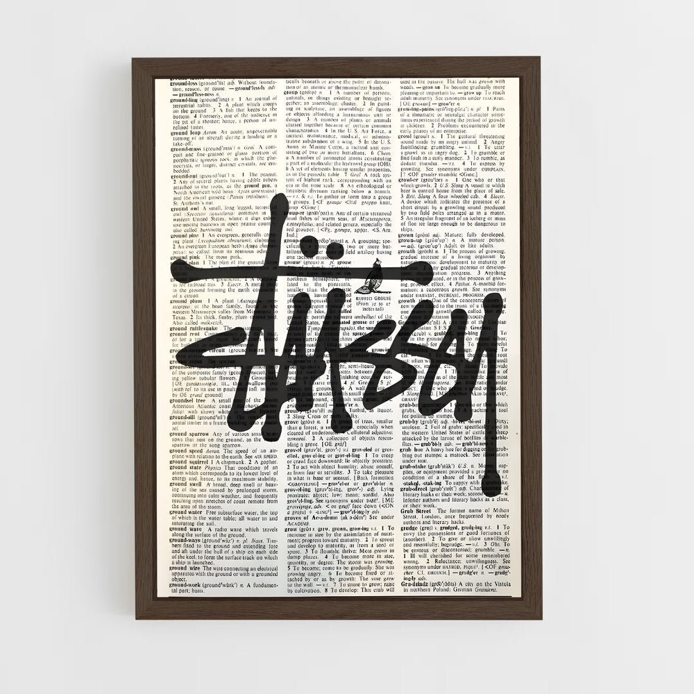 ap-stussy-14 cadre Bois foncé