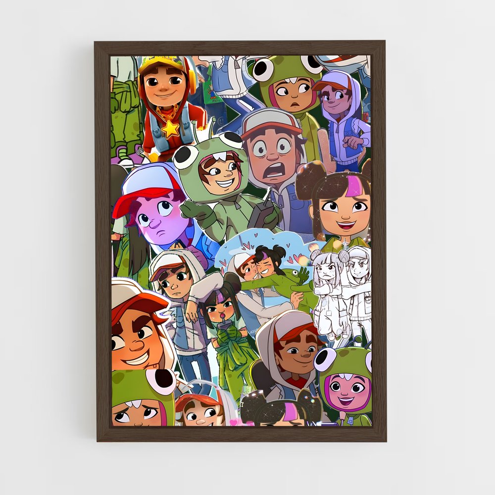 ap-subway surfers-3 cadre Bois foncé