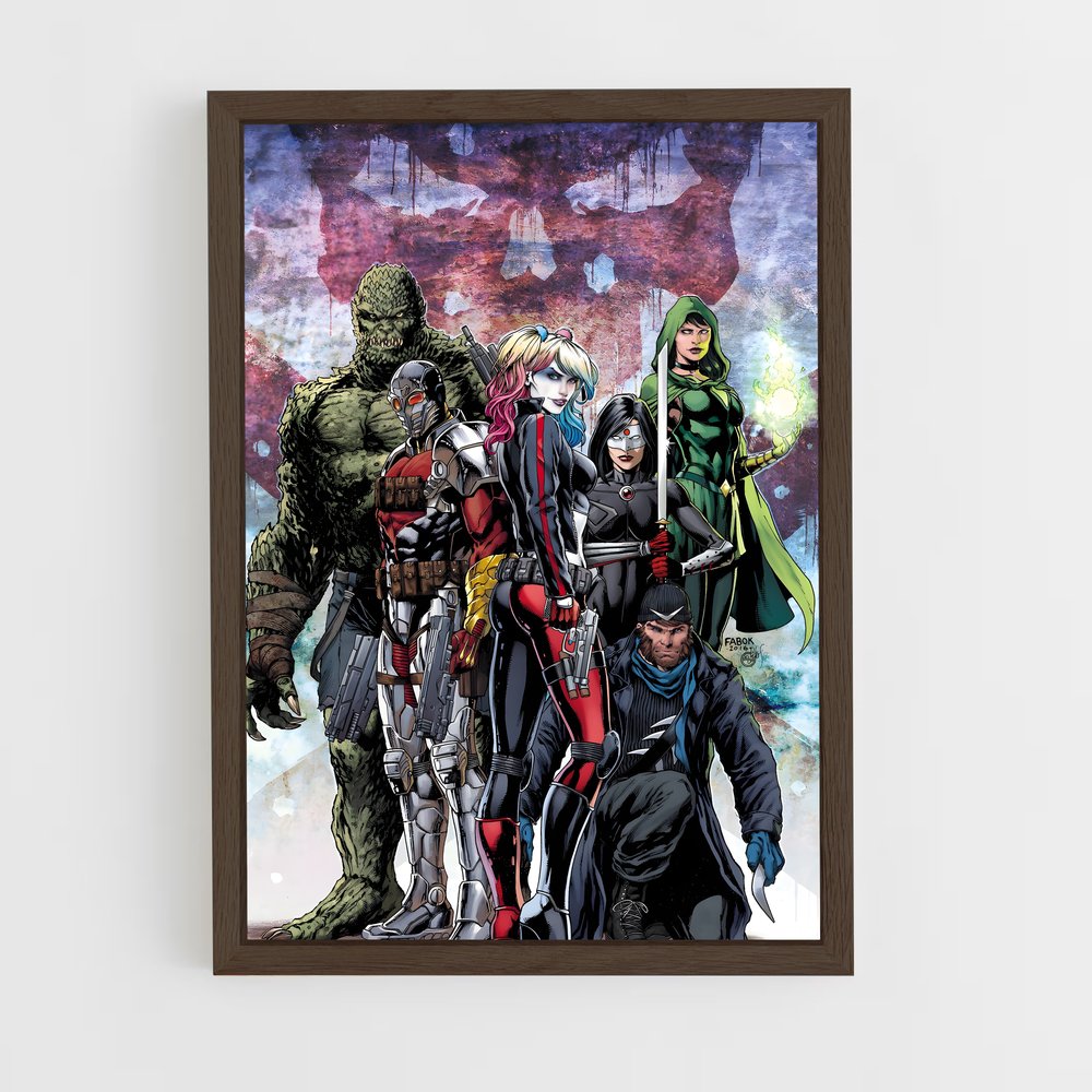 ap-suicide squad-5 cadre Bois foncé