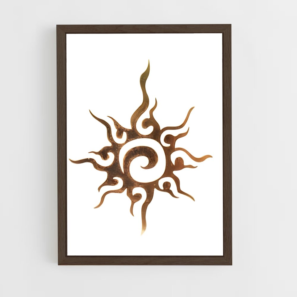 ap-sun symbols-1 cadre Bois foncé