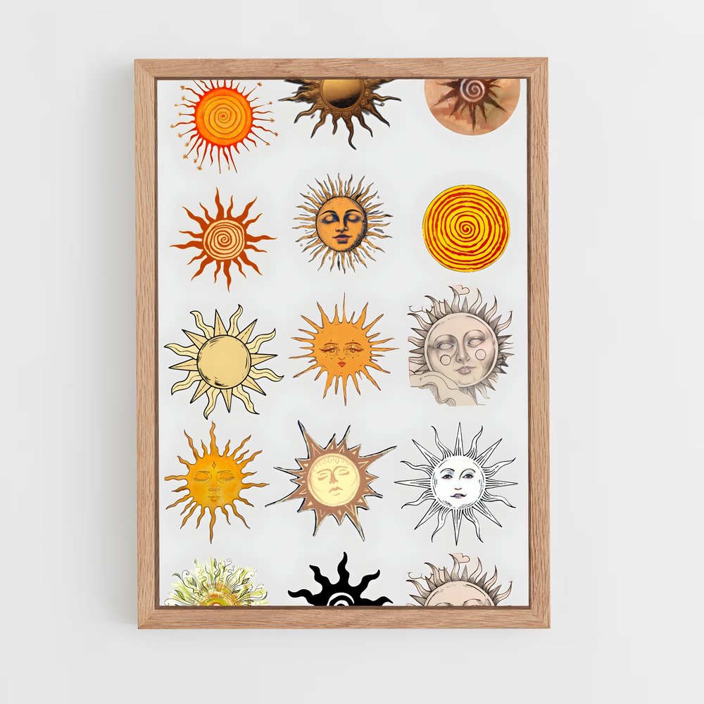 ap-sun symbols-2 cadre Bois clair